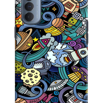 Space Abstract Oppo Reno4 Pro Hard Case Back Cover by Casekaro