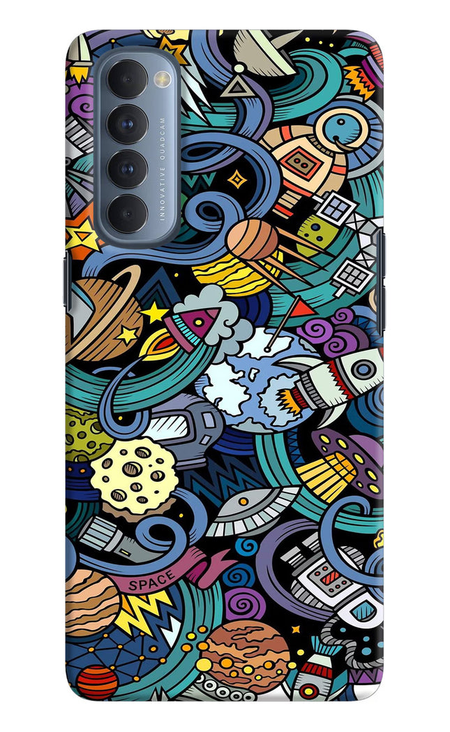 Space Abstract Oppo Reno4 Pro Hard Case Back Cover by Casekaro