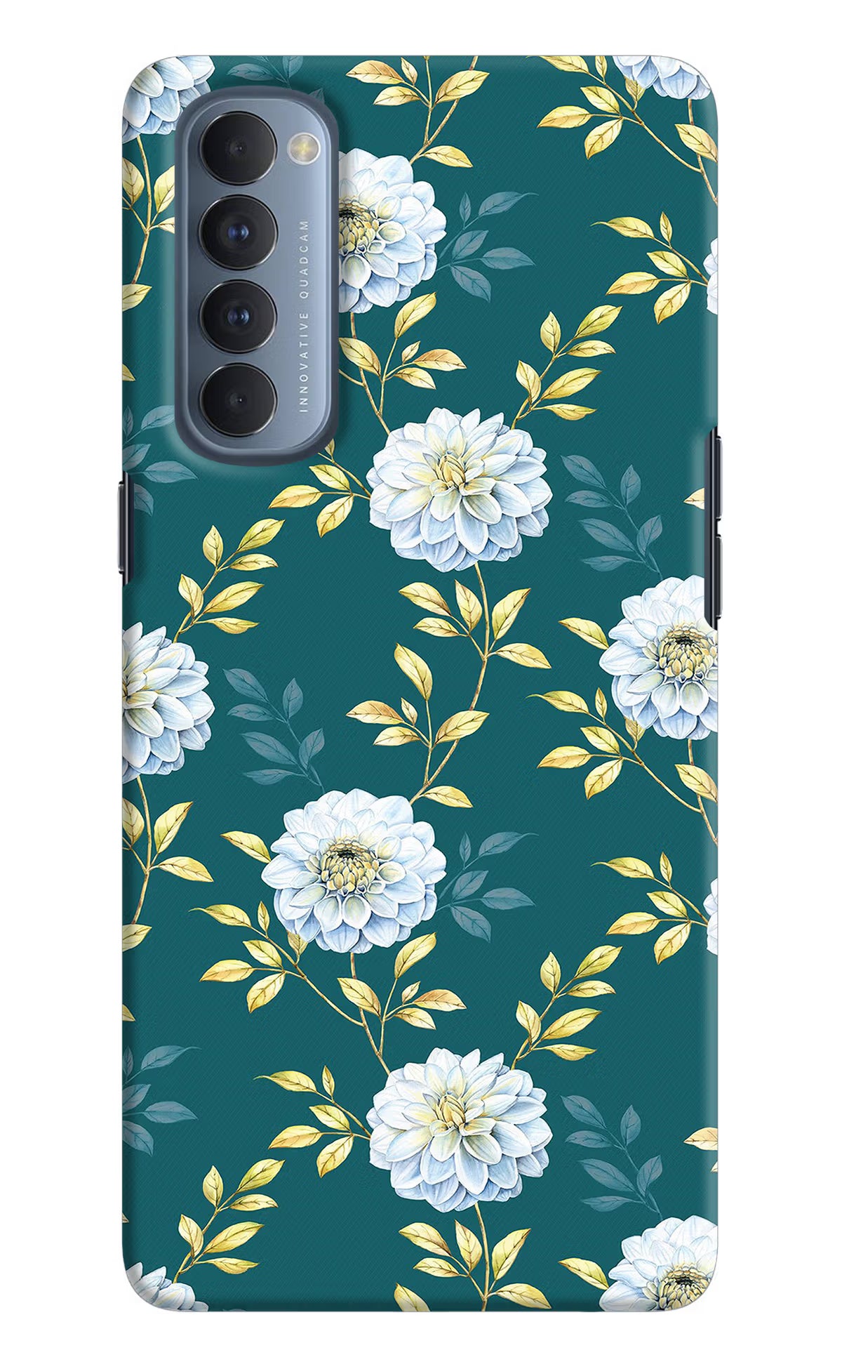 Flowers Oppo Reno4 Pro Hard Case Back Cover by Casekaro