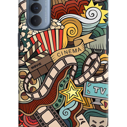 Cinema Abstract Oppo Reno4 Pro Hard Case Back Cover by Casekaro