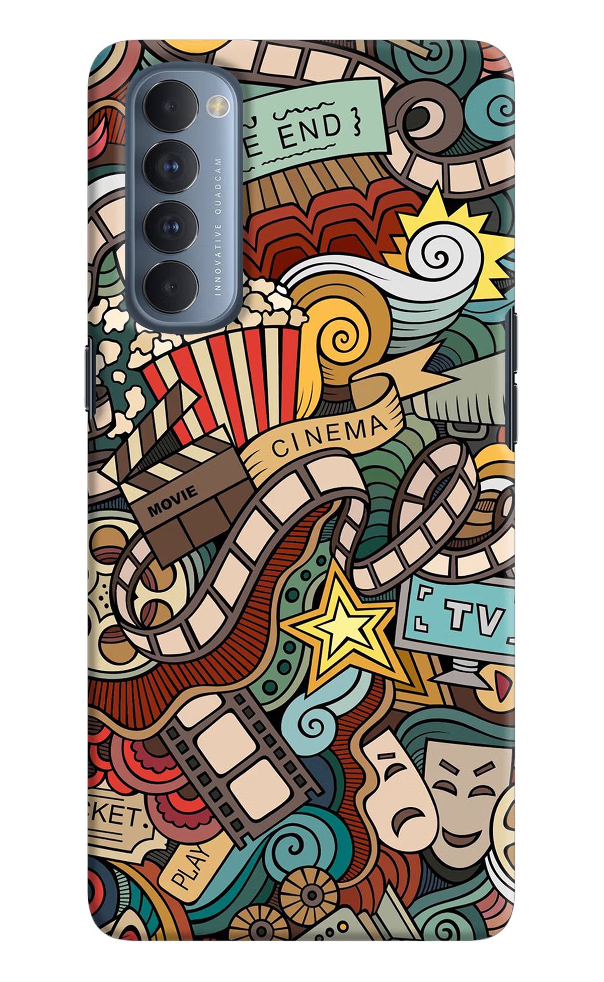 Cinema Abstract Oppo Reno4 Pro Hard Case Back Cover by Casekaro
