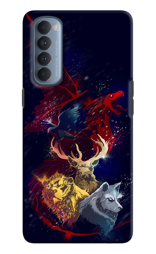 Game Of Thrones Oppo Reno4 Pro Hard Case Back Cover by Casekaro