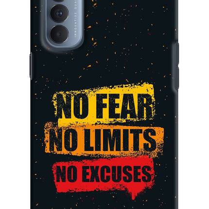 No Fear No Limits No Excuse Oppo Reno4 Pro Hard Case Back Cover by Casekaro
