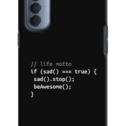 Life Motto Code Oppo Reno4 Pro Hard Case Back Cover by Casekaro