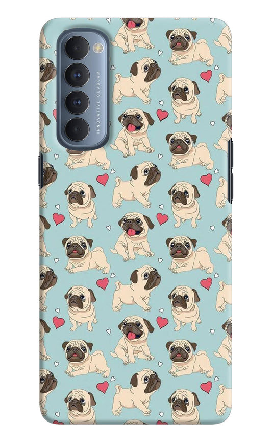 Pug Dog Oppo Reno4 Pro Hard Case Back Cover by Casekaro