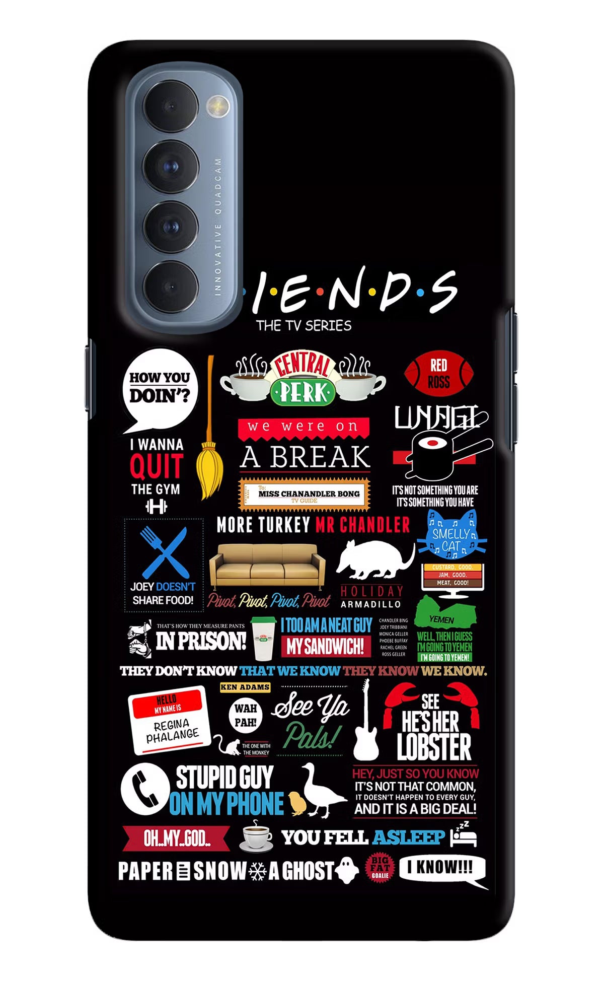 FRIENDS Oppo Reno4 Pro Hard Case Back Cover by Casekaro