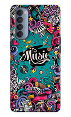 Music Graffiti Oppo Reno4 Pro Hard Case Back Cover by Casekaro