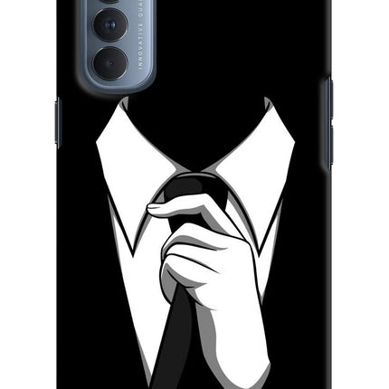 Black Tie Oppo Reno4 Pro Hard Case Back Cover by Casekaro