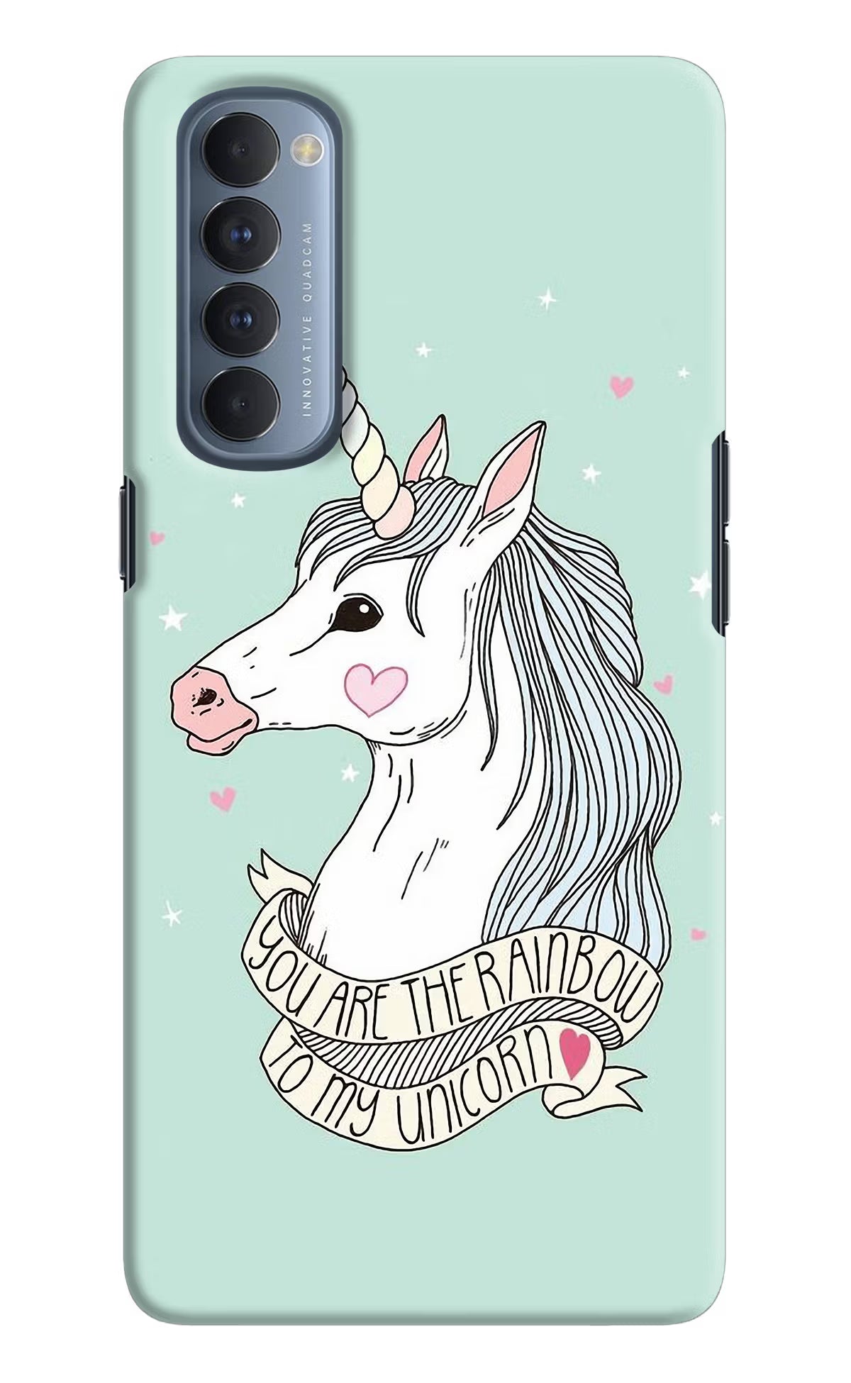 Unicorn Wallpaper Oppo Reno4 Pro Hard Case Back Cover by Casekaro