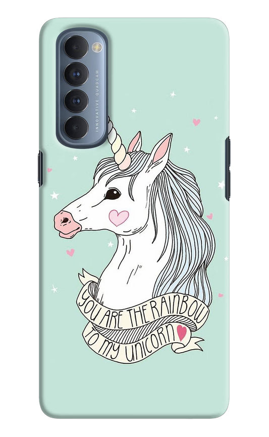 Unicorn Wallpaper Oppo Reno4 Pro Hard Case Back Cover by Casekaro