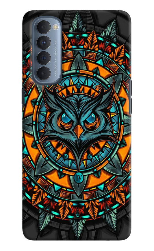 Angry Owl Art Oppo Reno4 Pro Hard Case Back Cover by Casekaro