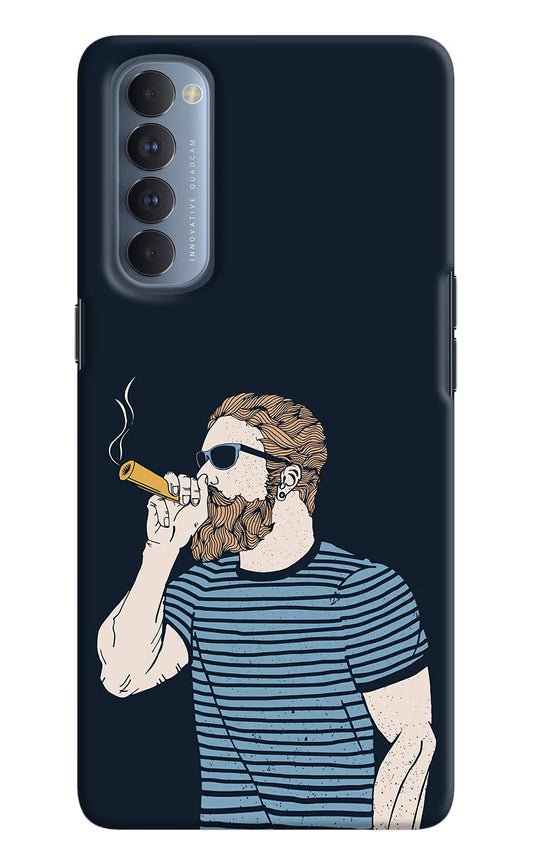Smoking Oppo Reno4 Pro Hard Case Back Cover by Casekaro