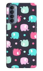 Elephants Oppo Reno4 Pro Hard Case Back Cover by Casekaro