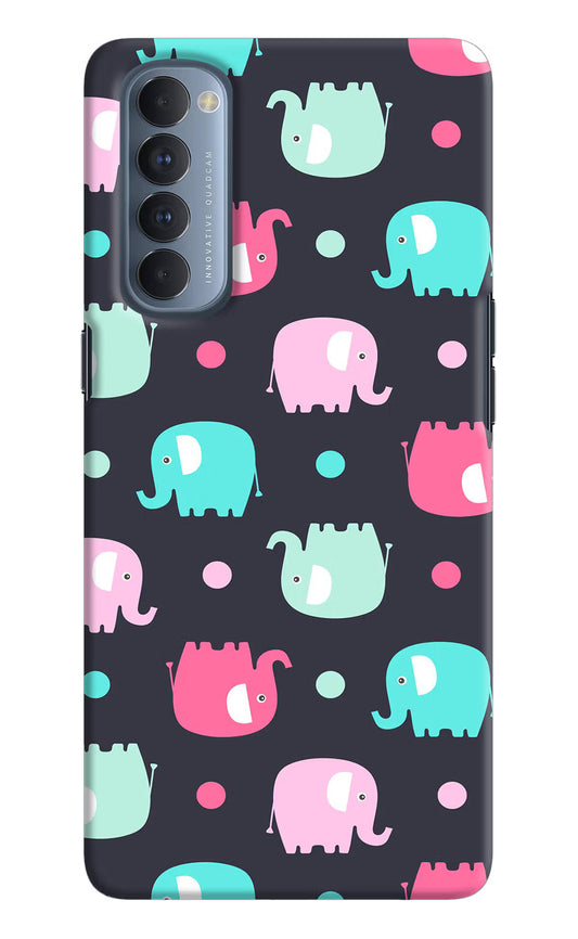 Elephants Oppo Reno4 Pro Hard Case Back Cover by Casekaro