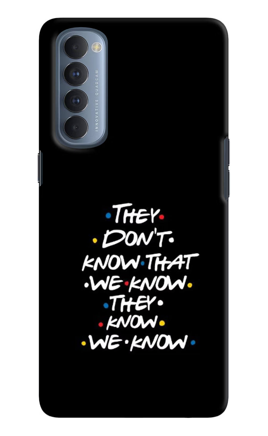 FRIENDS Dialogue Oppo Reno4 Pro Back Cover, Hard case