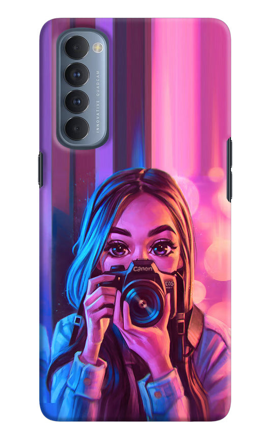 Girl Photographer Oppo Reno4 Pro Hard Case Back Cover by Casekaro