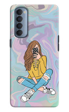 Selfie Girl Oppo Reno4 Pro Hard Case Back Cover by Casekaro