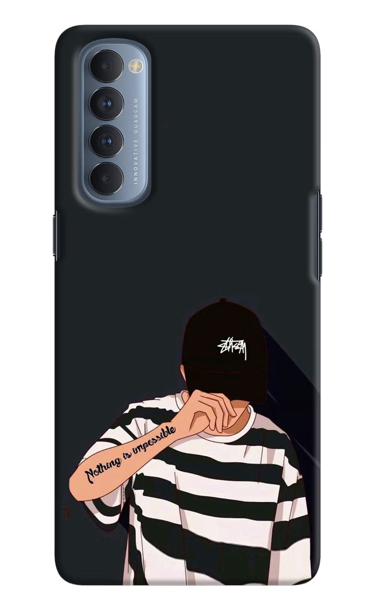 Aesthetic Boy Oppo Reno4 Pro Hard Case Back Cover by Casekaro