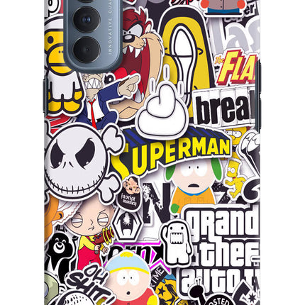 Sticker Bomb Oppo Reno4 Pro Hard Case Back Cover by Casekaro