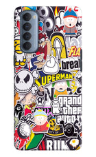 Sticker Bomb Oppo Reno4 Pro Hard Case Back Cover by Casekaro