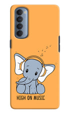 High On Music Oppo Reno4 Pro Hard Case Back Cover by Casekaro