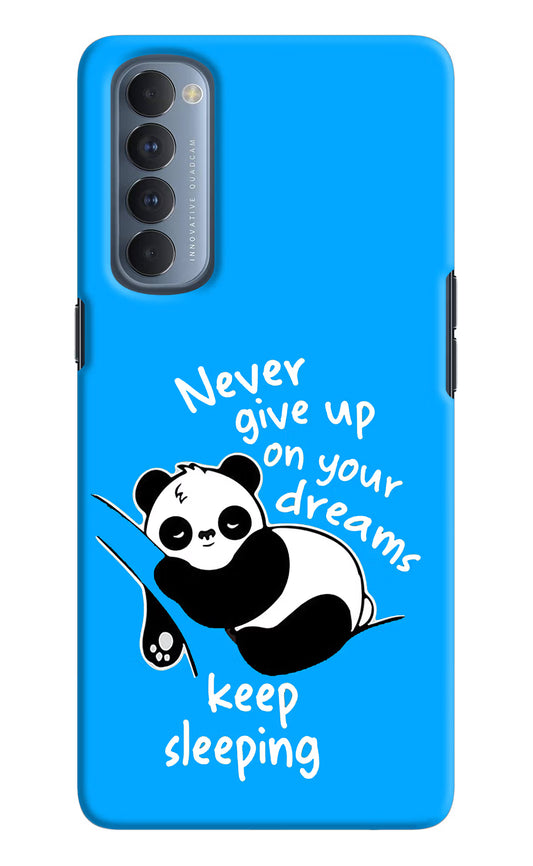 Keep Sleeping Oppo Reno4 Pro Hard Case Back Cover by Casekaro