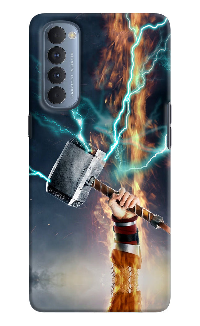 Thor Hammer Mjolnir Oppo Reno4 Pro Hard Case Back Cover by Casekaro