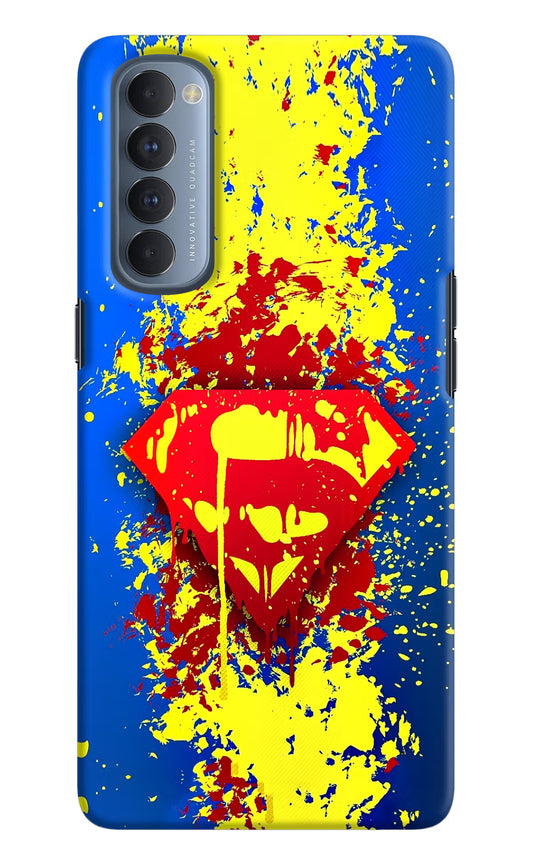 Superman logo Oppo Reno4 Pro Hard Case Back Cover by Casekaro