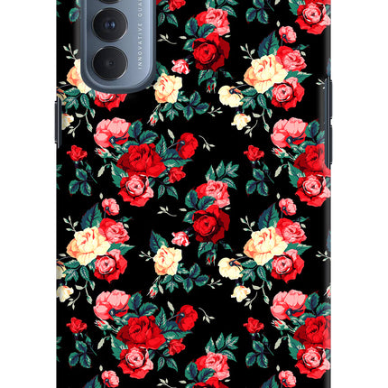 Rose Pattern Oppo Reno4 Pro Hard Case Back Cover by Casekaro
