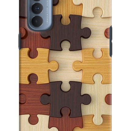 Wooden Puzzle Oppo Reno4 Pro Hard Case Back Cover by Casekaro