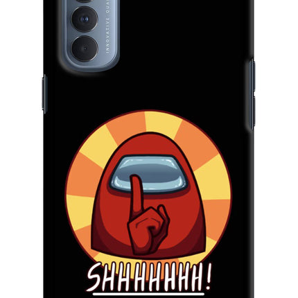 Among Us Shhh! Oppo Reno4 Pro Hard Case Back Cover by Casekaro