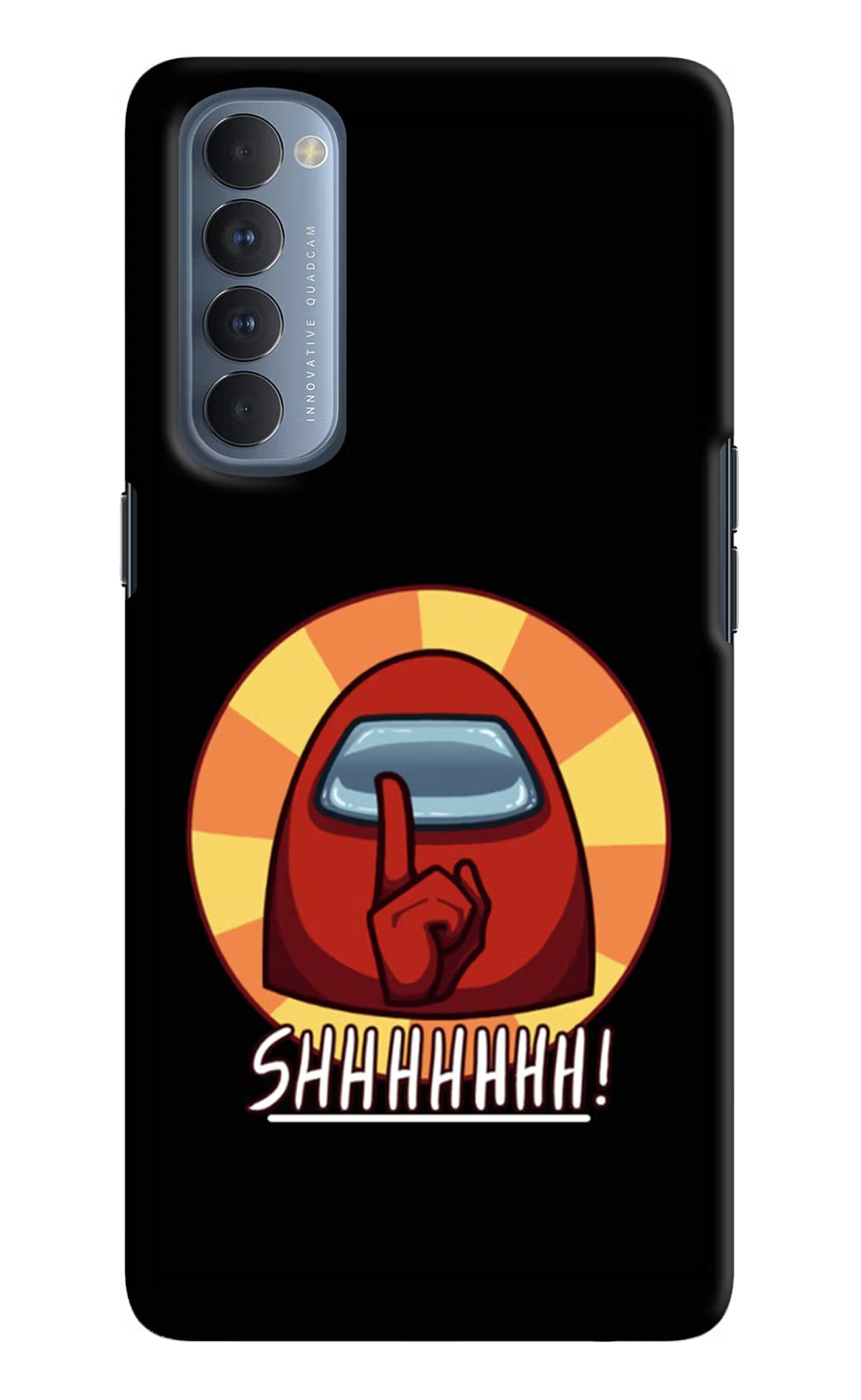 Among Us Shhh! Oppo Reno4 Pro Hard Case Back Cover by Casekaro