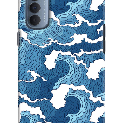 Blue Waves Oppo Reno4 Pro Hard Case Back Cover by Casekaro