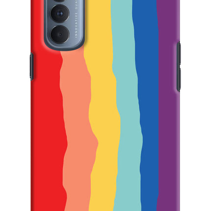 Rainbow Oppo Reno4 Pro Hard Case Back Cover by Casekaro