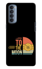 To the Moon Oppo Reno4 Pro Hard Case Back Cover by Casekaro