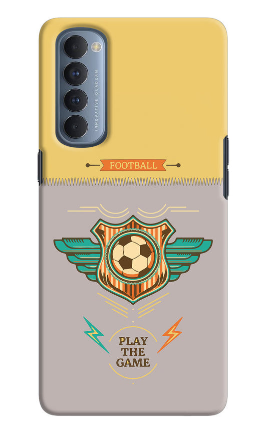 Football Oppo Reno4 Pro Hard Case Back Cover by Casekaro