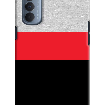 Tri Color Pattern Oppo Reno4 Pro Hard Case Back Cover by Casekaro