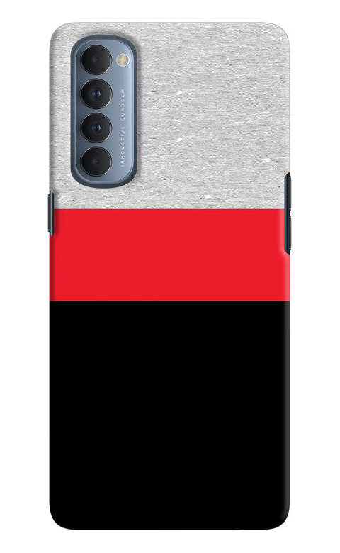 Tri Color Pattern Oppo Reno4 Pro Back Cover