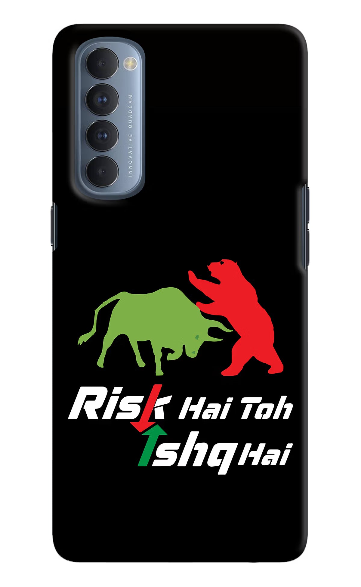Risk Hai Toh Ishq Hai Oppo Reno4 Pro Hard Case Back Cover by Casekaro