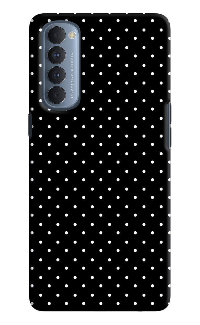 White Dots Oppo Reno4 Pro Hard Case Back Cover by Casekaro