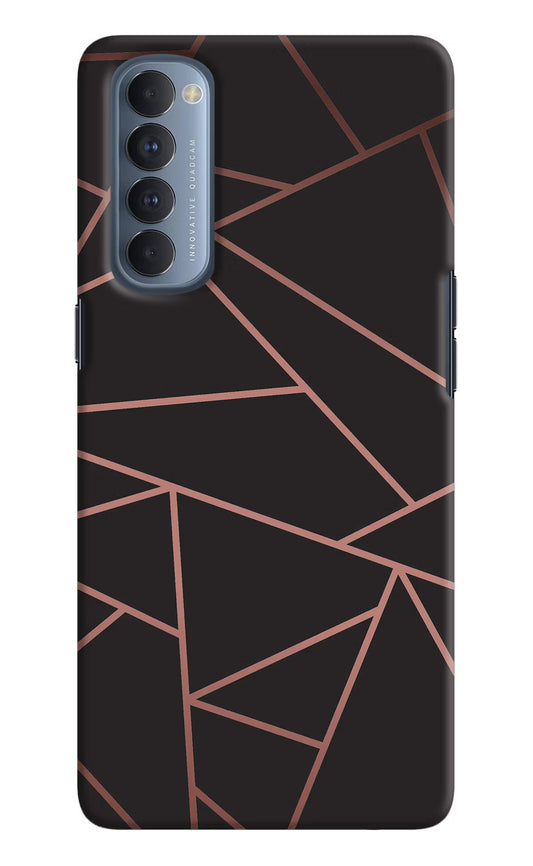 Geometric Pattern Oppo Reno4 Pro Hard Case Back Cover by Casekaro