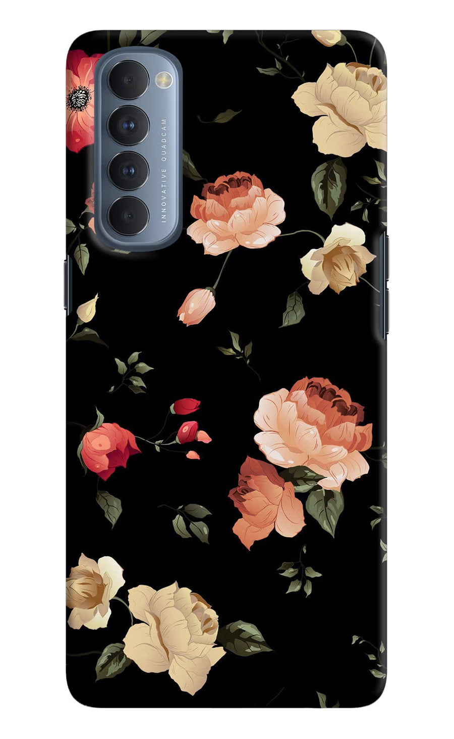 Flowers Oppo Reno4 Pro Back Cover, Hard case