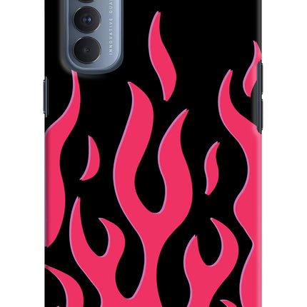 Fire Flames Oppo Reno4 Pro Hard Case Back Cover by Casekaro