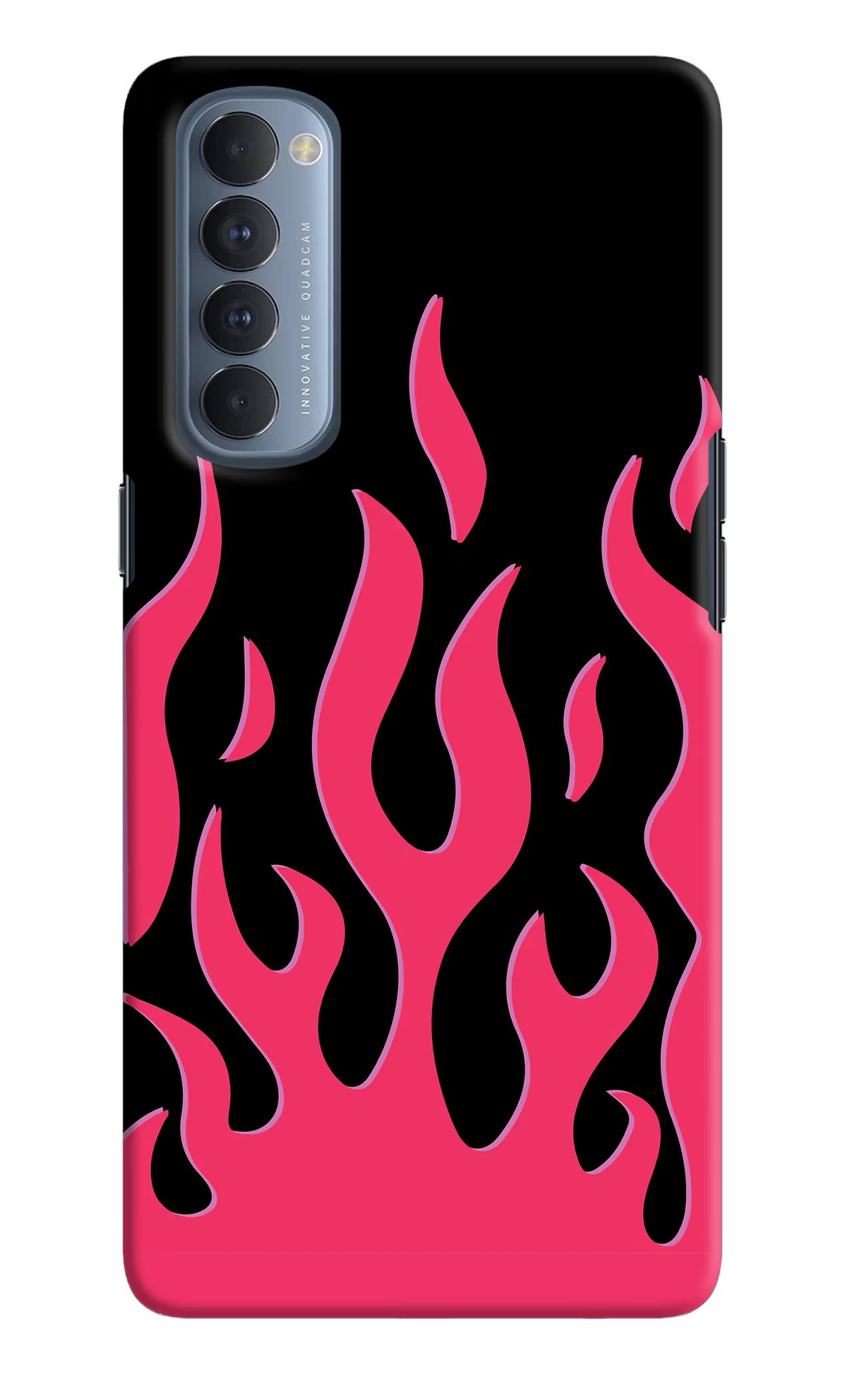 Fire Flames Oppo Reno4 Pro Hard Case Back Cover by Casekaro