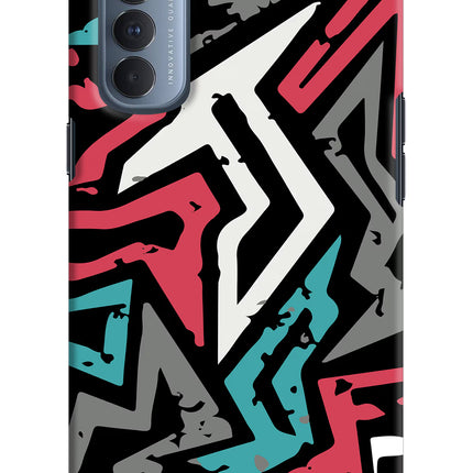 Geometric Graffiti Oppo Reno4 Pro Hard Case Back Cover by Casekaro