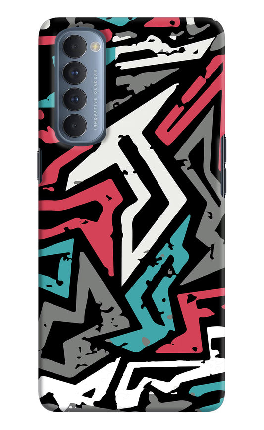 Geometric Graffiti Oppo Reno4 Pro Hard Case Back Cover by Casekaro