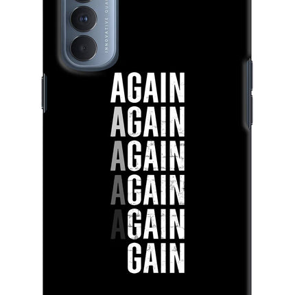 Again Again Gain Oppo Reno4 Pro Hard Case Back Cover by Casekaro