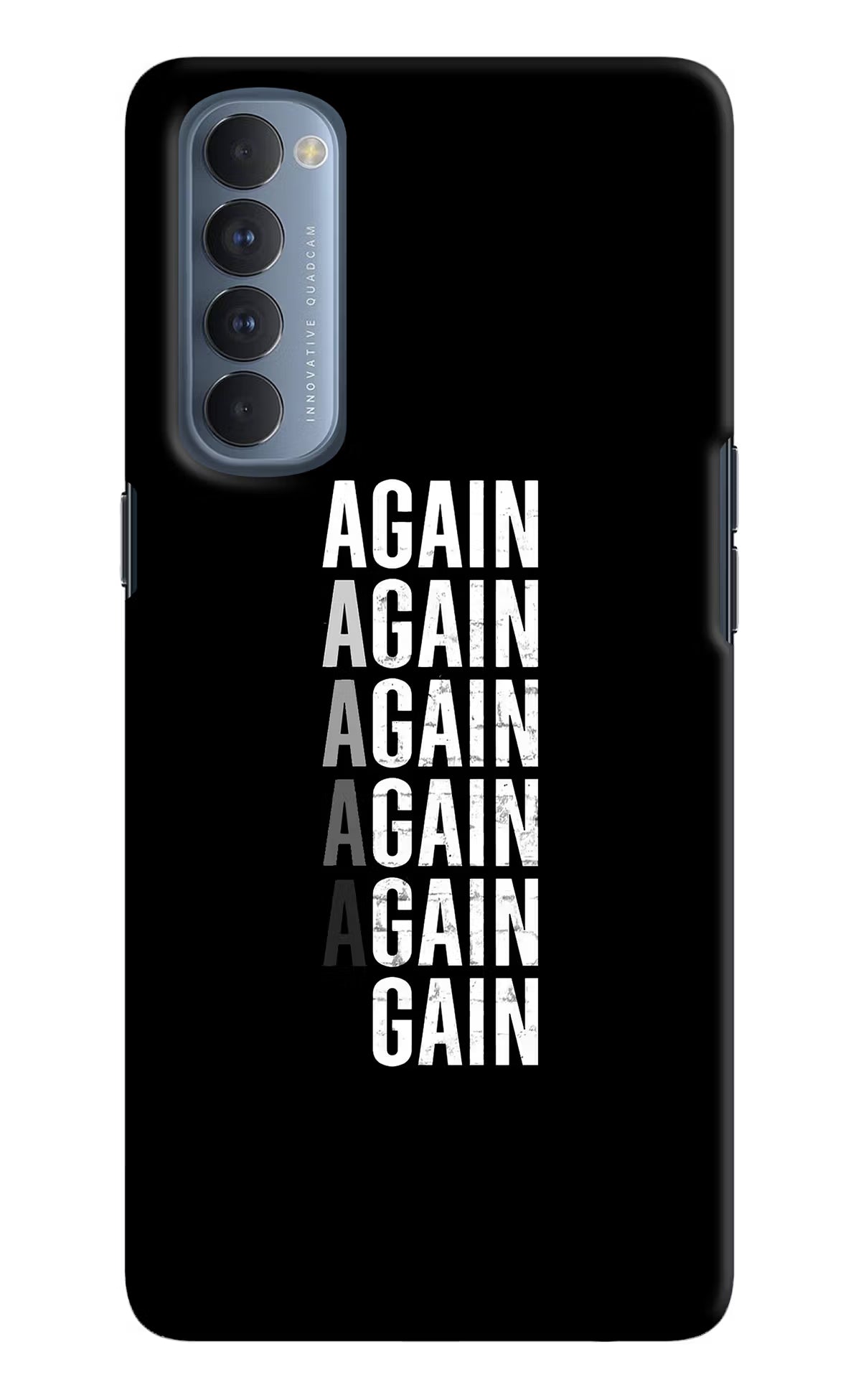 Again Again Gain Oppo Reno4 Pro Hard Case Back Cover by Casekaro