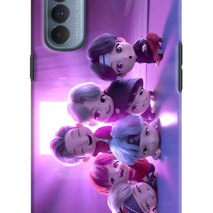 BTS Chibi Oppo Reno4 Pro Hard Case Back Cover by Casekaro