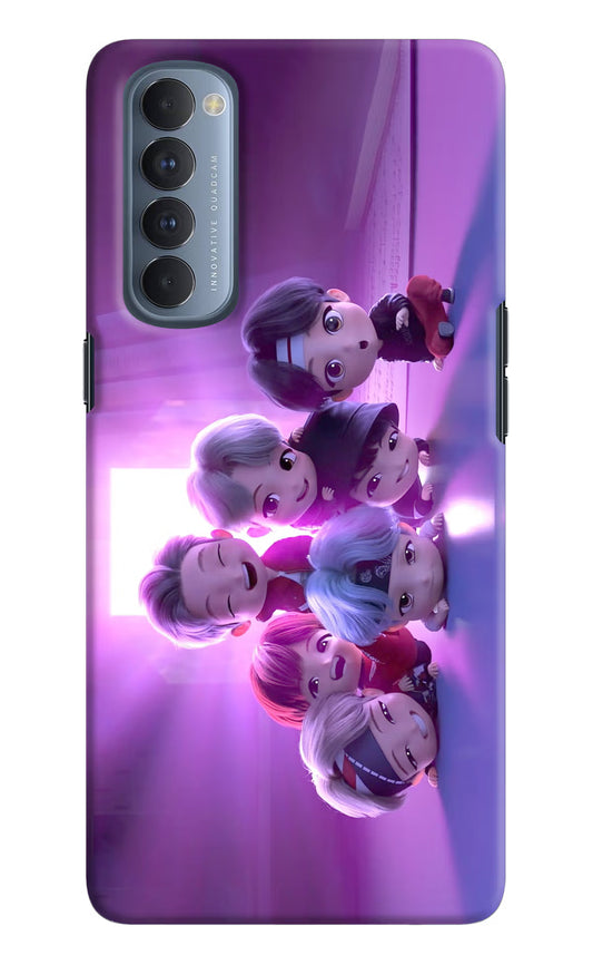 BTS Chibi Oppo Reno4 Pro Hard Case Back Cover by Casekaro
